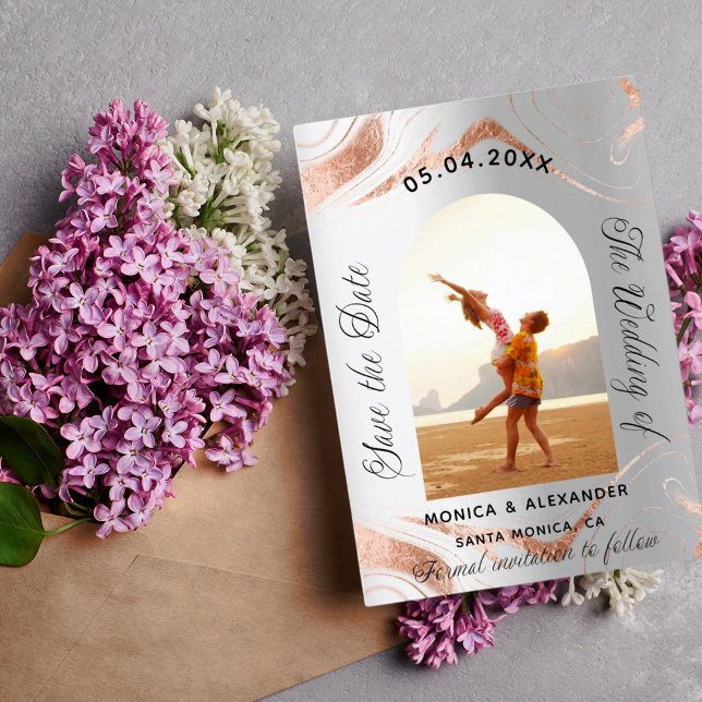 Fotofotot silver ro guld bröllop spara datum datumet (Skapare uppladdad)