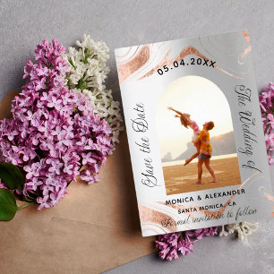 Fotofotot silver ro guld bröllop spara datum spara datumet