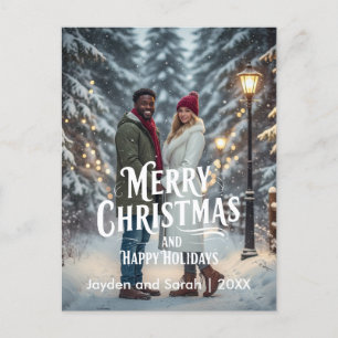 Fotofronten god jul/Glad helg Par Vykort