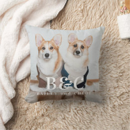 Fotofyllning av kute Pet Friends Hund älskare Mono Kudde