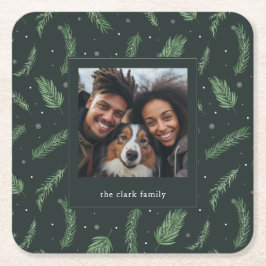 Fotogalleri i julgranen Mönster Underlägg Papper Kvadrat