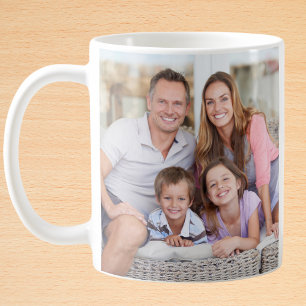 Fotogalleri i modern familj kaffemugg