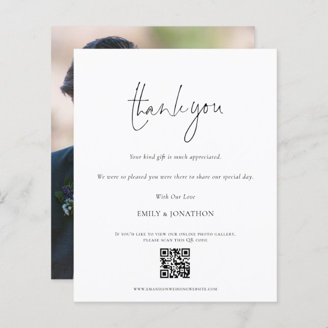 Fotogalleriet Bröllop i QR-koden för budgetskript  (Fram/baksida)