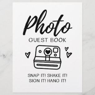 Fotogäst bok Bröllop-tecken