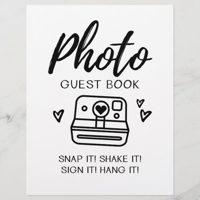 Fotogäst bok Bröllop-tecken (Framsida)
