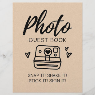 Fotogäst bok Bröllop-tecken