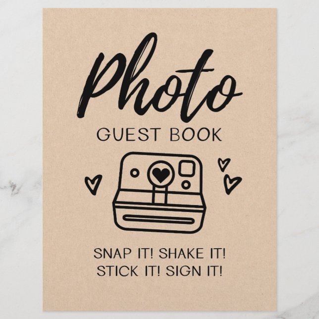 Fotogäst bok Bröllop-tecken (Framsida)