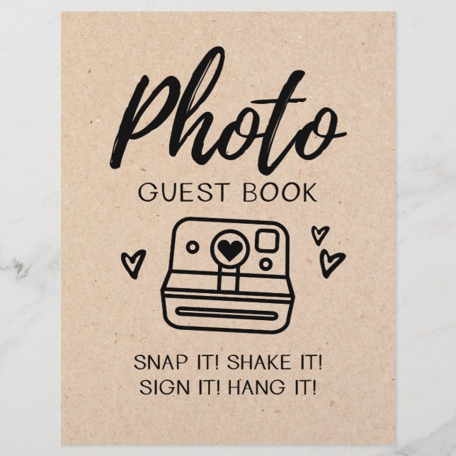 Fotogäst bok Bröllop-tecken (Framsida)