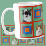 Fotogåva för Cat Lovers av Cute Roligt Personlig Mugg<br><div class="desc">Gör morgonkaffet ännu mer speciellt med den här personligen fotopresenten från mugg för kattälskare! Den här söta och roligt mugg har abstrakt konst och fem av dina favoritfoton på katt, skapar det ett unikt sätt att fira julhelgen. Visa upp din favoritvän i håriget i stil med den här Personligen för...</div>