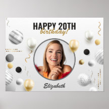 Fotogåva för Modern Script Grattis på födelsedagen