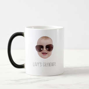 Fotogåva från barnbarn i det moderna Baby-Ansikte Magisk Mugg