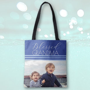 Fotogåva från gräddad mormor anpassningsbar Tote Tygkasse