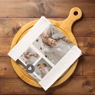 Fotogåva från Modern Collage Personlig Family Foto Kökshandduk