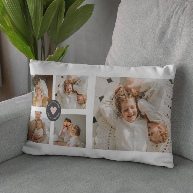 Fotogåva från Modern Collage Personlig Family Foto Lumbarkudde (Skapare uppladdad)