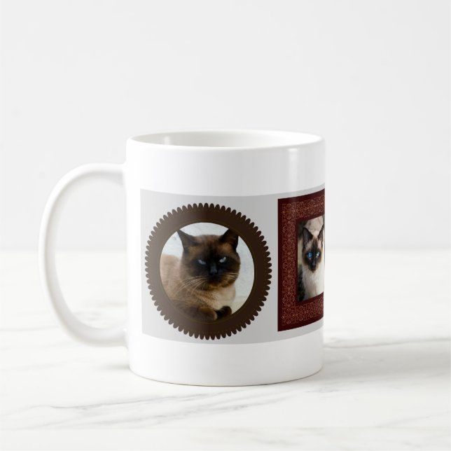 Fotogåva från Siamese cat-familjen ram Kaffemugg (Vänster)