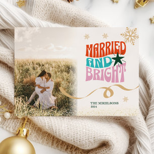 Fotogift i guld Glitter, gift och nyljus Julkort