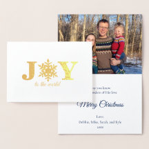 Fotoglädjen till World Snowflake Gold Foil Card