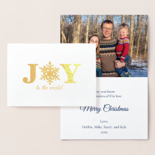 Fotoglädjen till World Snowflake Gold Foil Card Folierat Kort