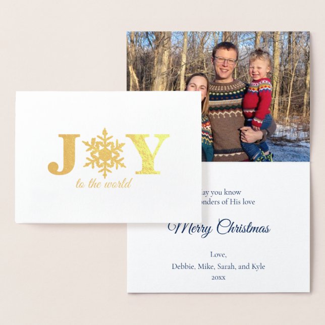 Fotoglädjen till World Snowflake Gold Foil Card Folierat Kort (Display)
