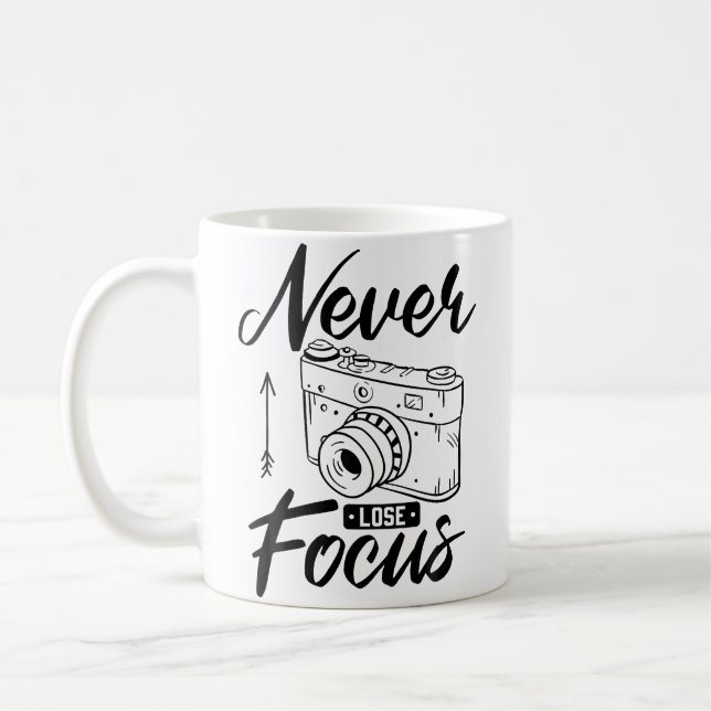 Fotograf Aldrig förlora fokus Kamera Fotografi P Kaffemugg (Vänster)