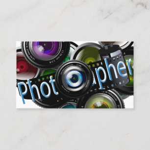 Fotograf - blå visitkort