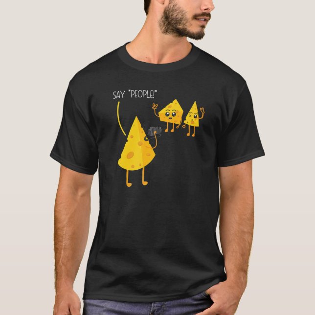 Fotograf Cheesy Mozzarella Cheddar Camera T Shirt (Framsida)