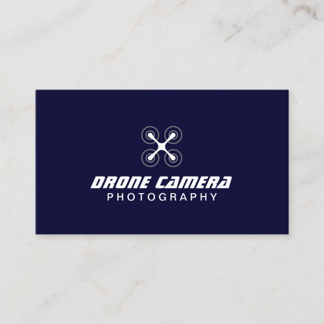 Fotograf Drone Aerial Video & Photography Navy Visitkort (Framsida)