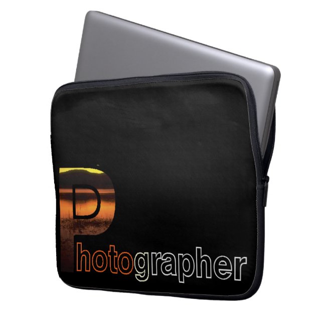 Fotograf Electronics Bag Laptop Sleeve (Framsidan Vänster)
