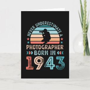 Fotograf, född 1943, 80:e födelsedagspresent kort