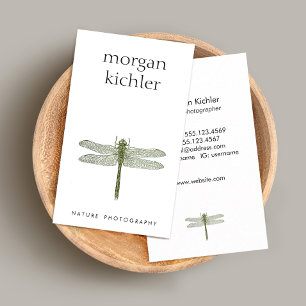Fotograf för enkel Dragonfly Nature Professionell Visitkort