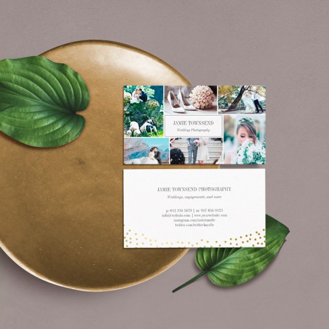 Fotograf för fotokollage av Professionellen guld D Visitkort (Skapare uppladdad)