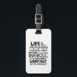 Fotograf för inspirationLife-offert Bagagebricka<br><div class="desc">Livet är som fotografi. Utveckla från de negativa.. Motiverande offertdesign för fotografer. Coolans vintage- och retrotypografivaror för dem som tar bilder från kärlek, medlem i klubben för fotografering. Perfekt för fotografer för amatörer eller professioneller som bär kameror och linser överallt. Underbar julklapp och födelsedagspresent för bror, syster, mor, far, vänner,...</div>