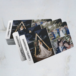Fotograf för modern 3-fotosamling av Professionell Visitkort