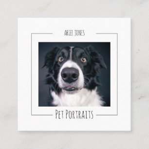 Fotograf för Pet Porträtt Fyrkantigt Visitkort