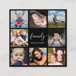 Fotograf för Professionell av fotosamling av fotos Fyrkantigt Visitkort