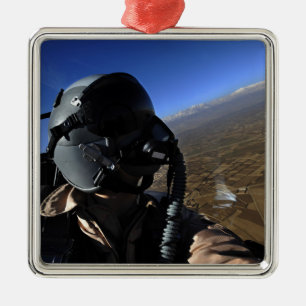 Fotograf för strid för US-flygvapen flyg- Julgransprydnad Metall