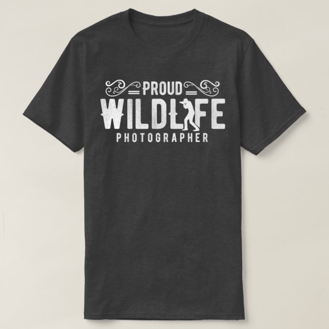 Fotograf för vilda djur (3) t shirt (Design framsida)