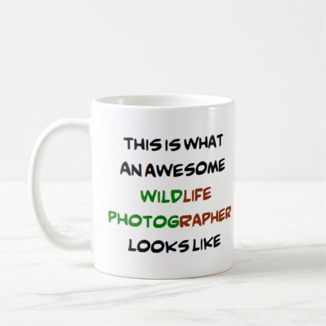 Fotograf för vilda djur, fantastisk kaffemugg (Vänster)