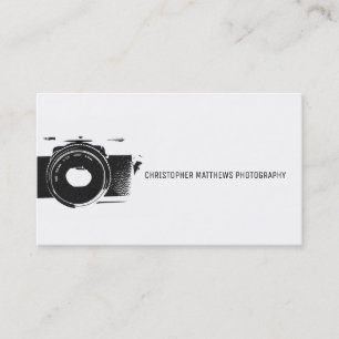 Fotograf för vit för klassikerkamera konstnärli visitkort