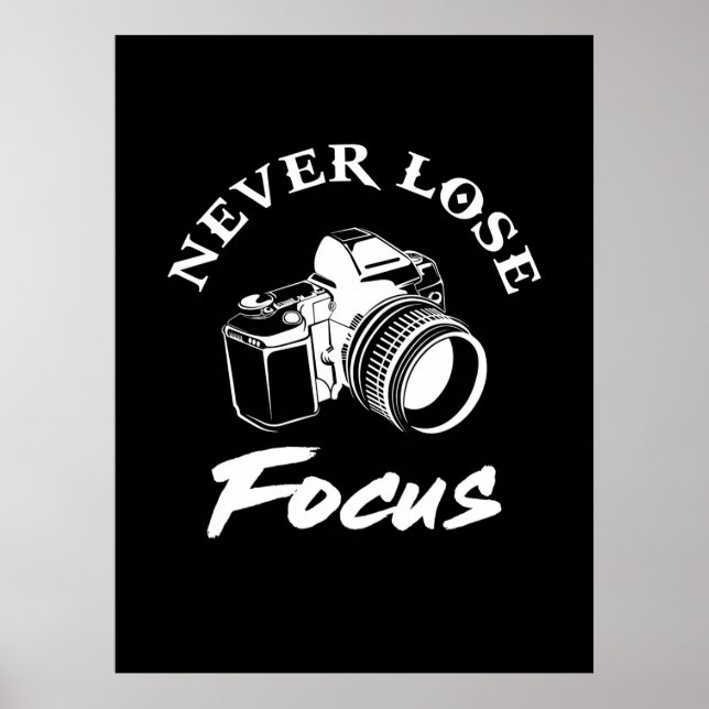 Fotograf förlorar aldrig fokus poster (Framsidan)
