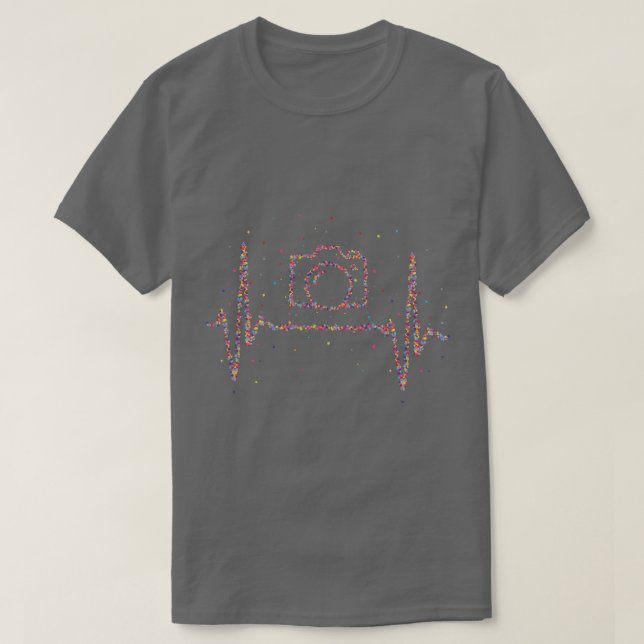 Fotograf Fotograf Heartslag Camera T Shirt (Design framsida)