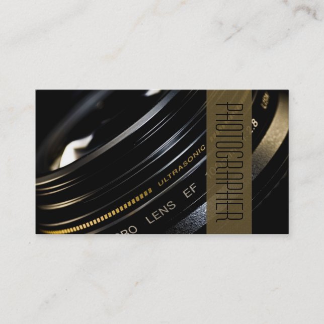 Fotograf, fotografi, Affärskort Visitkort (Framsida)