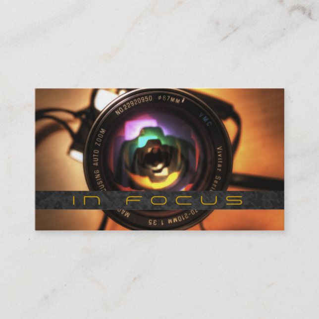 Fotograf, fotografi, Affärskort Visitkort (Framsida)