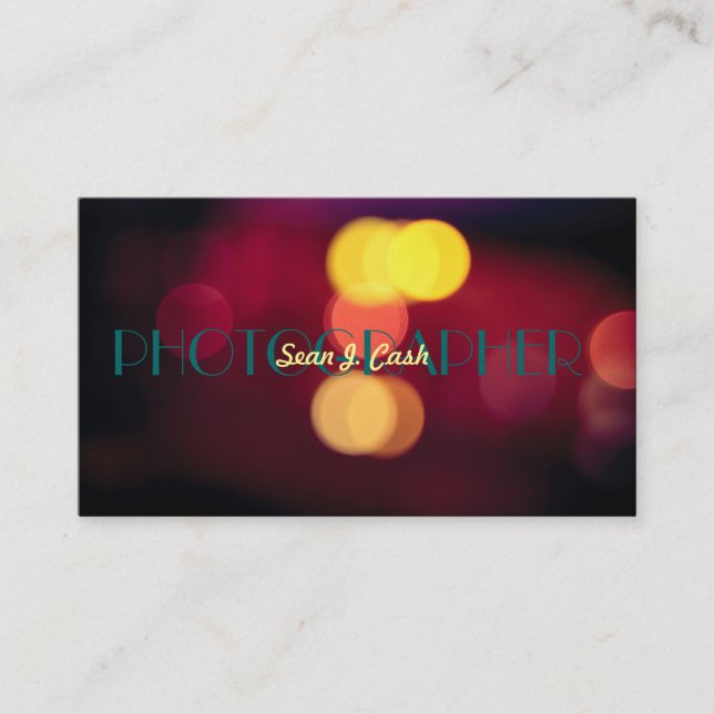 Fotograf, fotografi visitkort (Framsida)