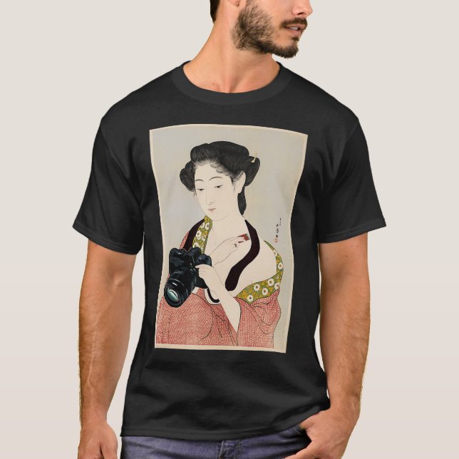 Fotograf Fotography Camera Samurai-fru T Shirt (Framsida)