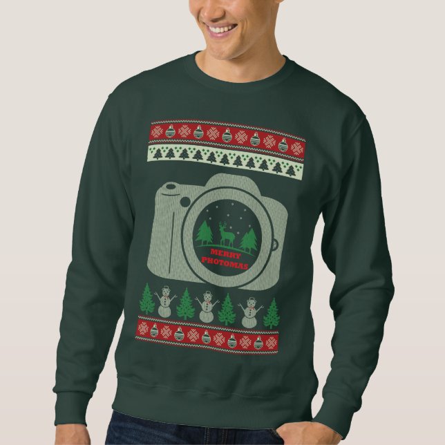 Fotograf Fula Jul Lång Ärmad Tröja (Framsida)