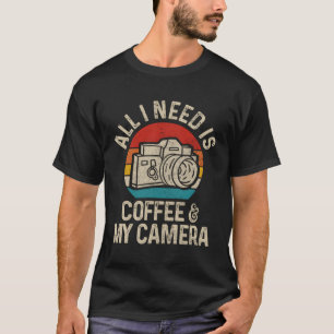 Fotograf Gift Coffee Camera Funny Vintage Phot T Shirt