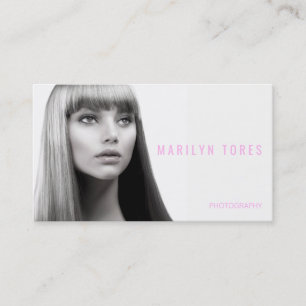 ★ Fotograf-Hairstylist-Modellerar modern Headsho Visitkort
