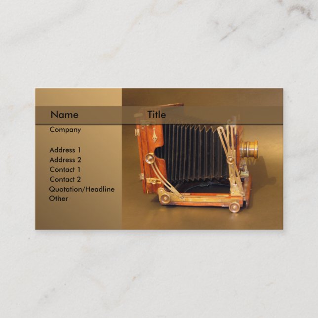 fotograf/kamera visitkort (Framsida)