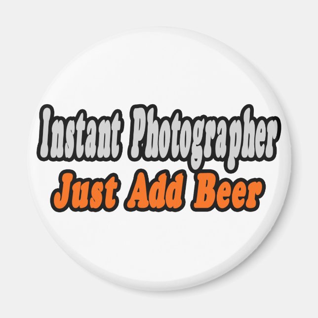 Fotograf...Lägg till öl Magnet (Framsidan)